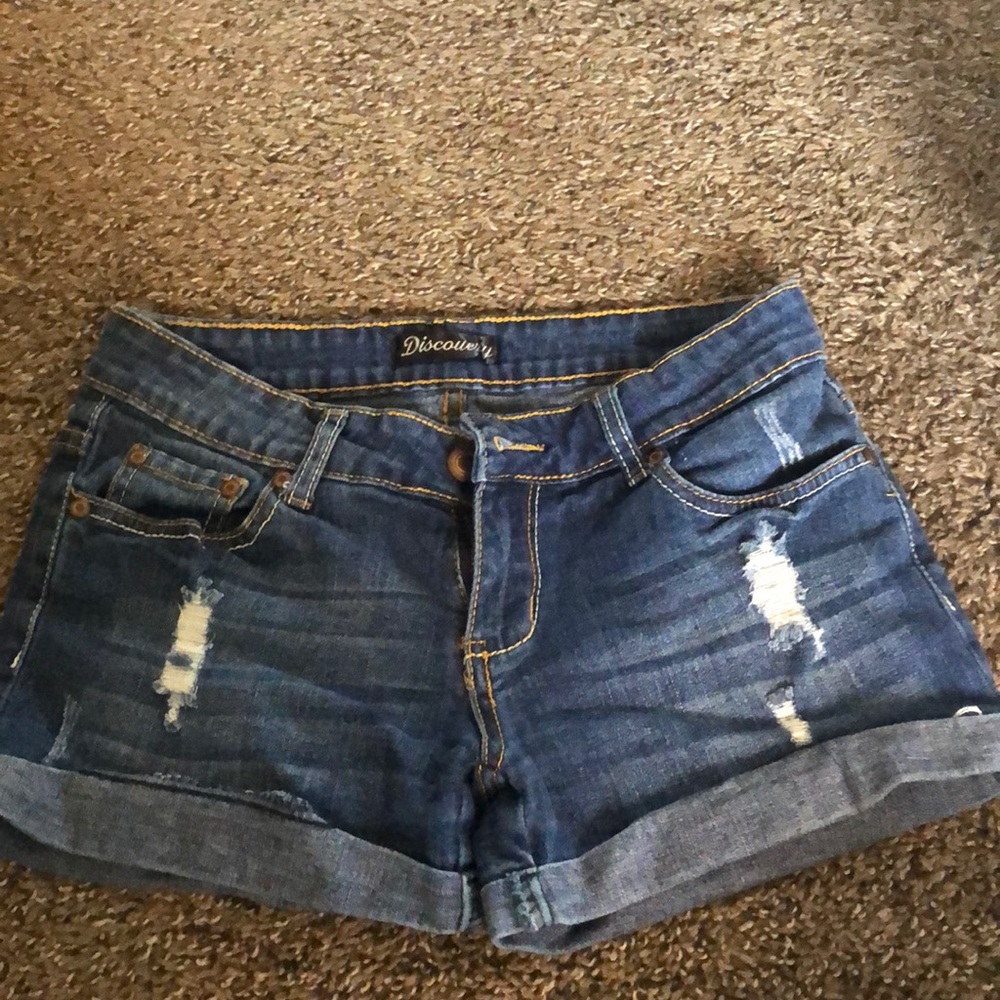 dark wash shorts